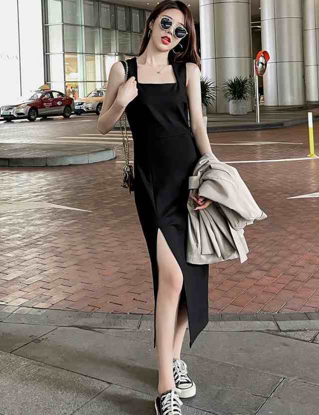 【急速出荷!】ノースリーブワンピース個性ロングスリットハイウエスト切り替えかわいい大人可愛いきれいめ上品シンプルカジュア 【急速出荷!】ノースリーブワンピース個性ロングスリットハイウエスト切り替えかわいい大人可愛いきれいめ上品シンプルカジュア