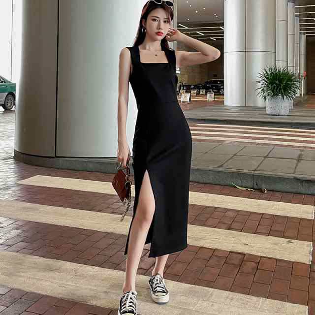 【急速出荷!】ノースリーブワンピース個性ロングスリットハイウエスト切り替えかわいい大人可愛いきれいめ上品シンプルカジュア 【急速出荷!】ノースリーブワンピース個性ロングスリットハイウエスト切り替えかわいい大人可愛いきれいめ上品シンプルカジュア