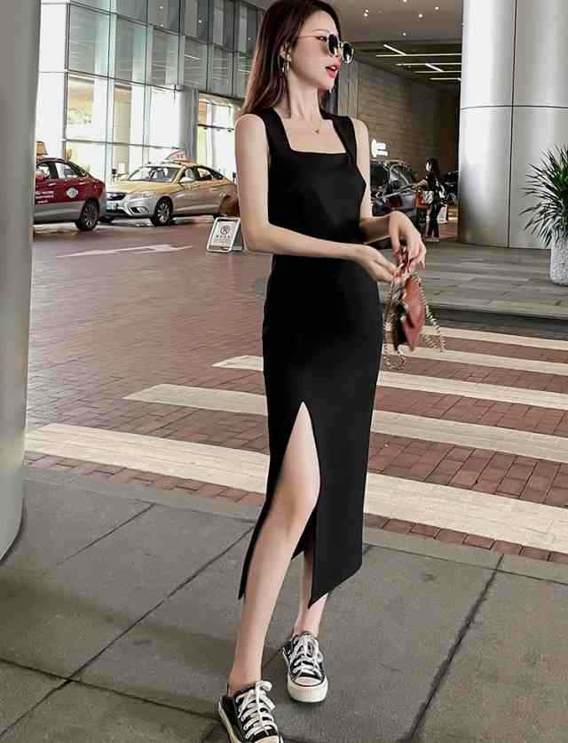 【急速出荷!】ノースリーブワンピース個性ロングスリットハイウエスト切り替えかわいい大人可愛いきれいめ上品シンプルカジュア 【急速出荷!】ノースリーブワンピース個性ロングスリットハイウエスト切り替えかわいい大人可愛いきれいめ上品シンプルカジュア