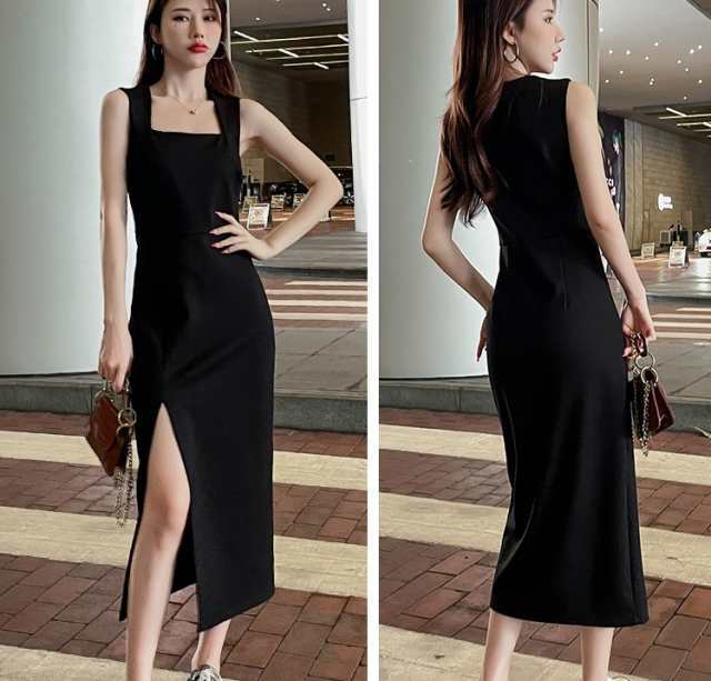 【急速出荷!】ノースリーブワンピース個性ロングスリットハイウエスト切り替えかわいい大人可愛いきれいめ上品シンプルカジュア 【急速出荷!】ノースリーブワンピース個性ロングスリットハイウエスト切り替えかわいい大人可愛いきれいめ上品シンプルカジュア