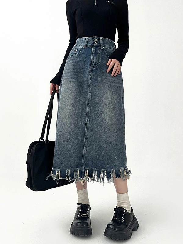 デニムスカート レディース ヴィンテージ加工 バックスリット デニム素材 ミモレ丈 膝下 ロング ロングスカート 体型カバー 無地 痩せ見え 通勤 ペンシルスカート シンプル ゆったり 大きいサイズ デニムスカート レディース ヴィンテージ加工 バックスリット デニム素材 ミモレ丈 膝下 ロング ロングスカート 体型カバー 無地 痩せ見え 通勤 ペンシルスカート シンプル ゆったり 大きいサイズ