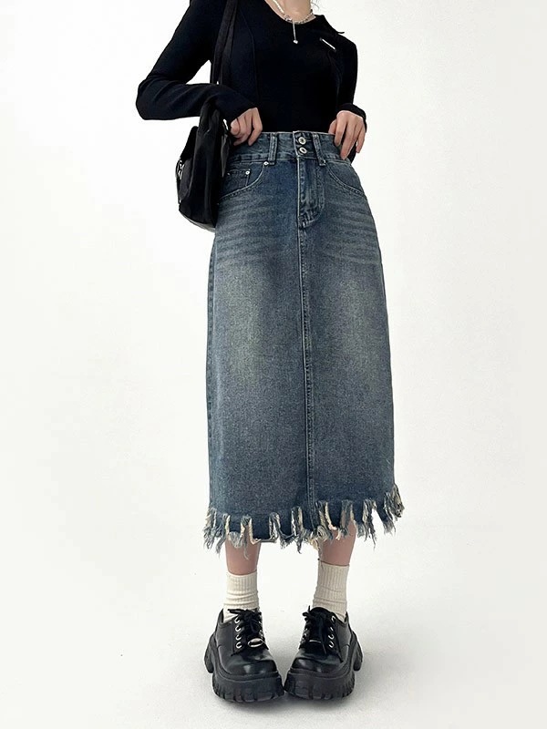 デニムスカート レディース ヴィンテージ加工 バックスリット デニム素材 ミモレ丈 膝下 ロング ロングスカート 体型カバー 無地 痩せ見え 通勤 ペンシルスカート シンプル ゆったり 大きいサイズ デニムスカート レディース ヴィンテージ加工 バックスリット デニム素材 ミモレ丈 膝下 ロング ロングスカート 体型カバー 無地 痩せ見え 通勤 ペンシルスカート シンプル ゆったり 大きいサイズ
