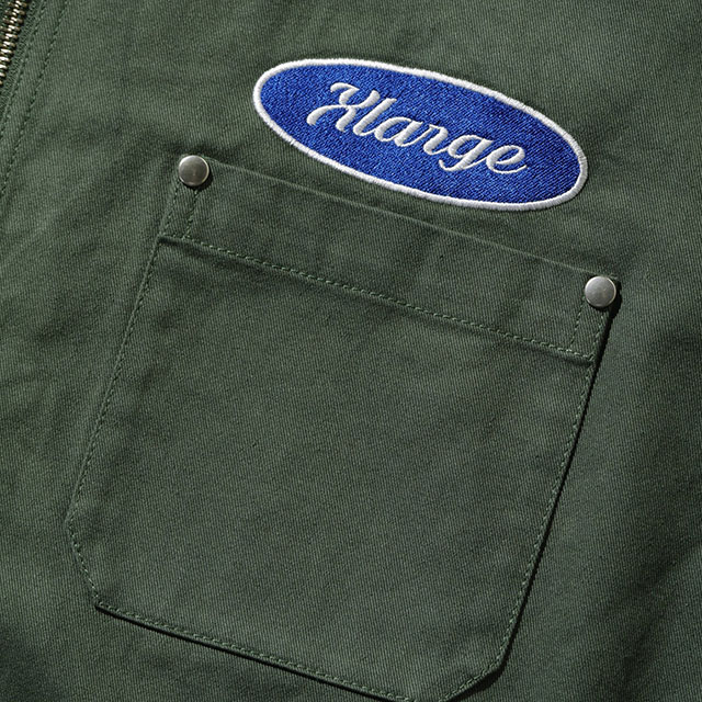 ジップアップ ショートスリーブ ワークシャツ [101252014001] ZIP UP S/S WORK SHIRT メンズ トップス 半袖 カジュアルシャツ GREEN 正規取扱店