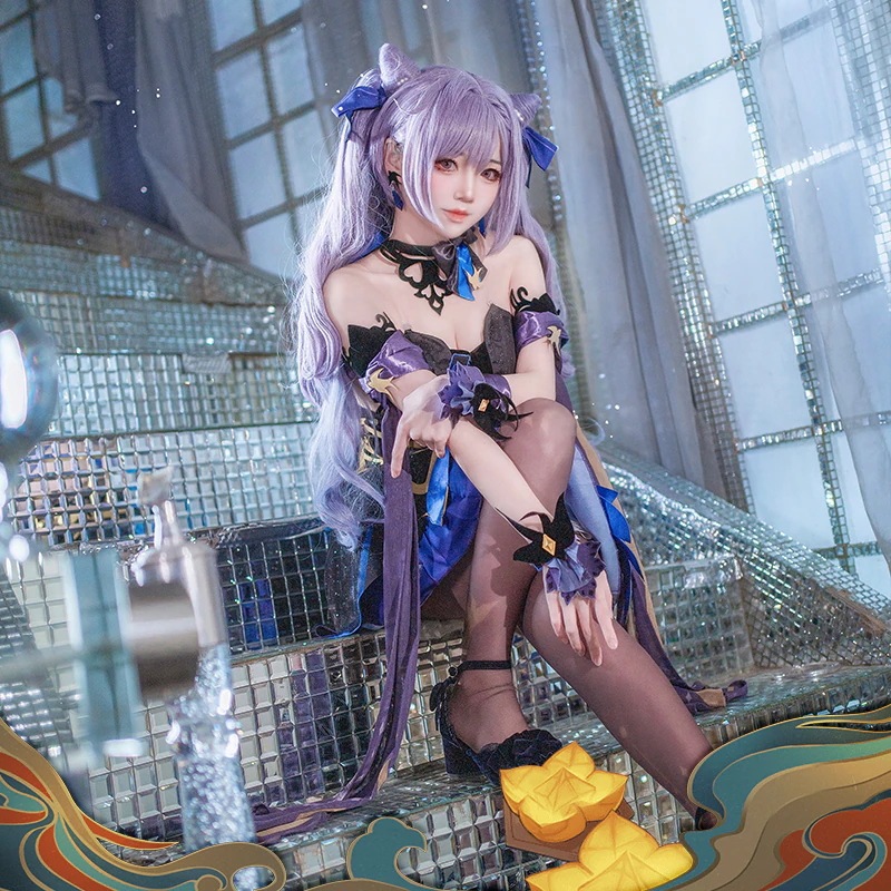 原神　海灯祭　刻晴　霓裾の舞　コスプレ　衣装