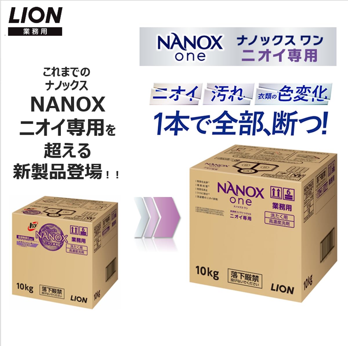 業務用NANOX One ニオイ専用 10kg 容量10KG ライオンハイジーン 衣料用洗剤 業務用NANOX One ニオイ専用 10kg 容量10KG ライオンハイジーン 衣料用洗剤