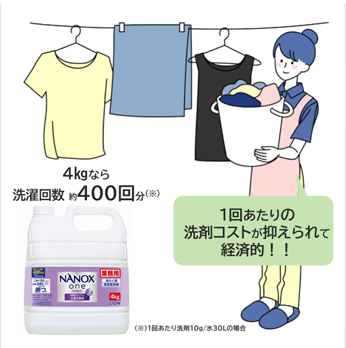 業務用NANOX One ニオイ専用 10kg 容量10KG ライオンハイジーン 衣料用洗剤 業務用NANOX One ニオイ専用 10kg 容量10KG ライオンハイジーン 衣料用洗剤