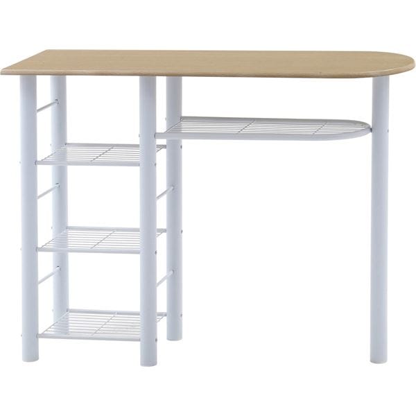 カウンターテーブル/チェア 3点セット（テーブルx1チェアx2） ホワイト 組立品