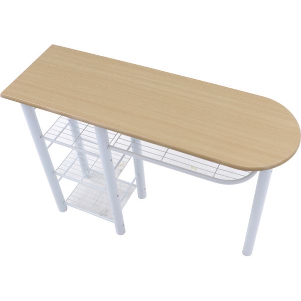 カウンターテーブル/チェア 3点セット（テーブルx1チェアx2） ホワイト 組立品