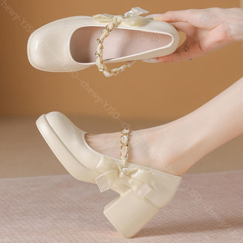 1000円OFFクーポン 厚底 パンプス ハイヒール 幅広 レディース チャンキーヒール 痛くない 春 夏 秋 歩きやすい 脱げない 結婚式 ストラップ YJSO