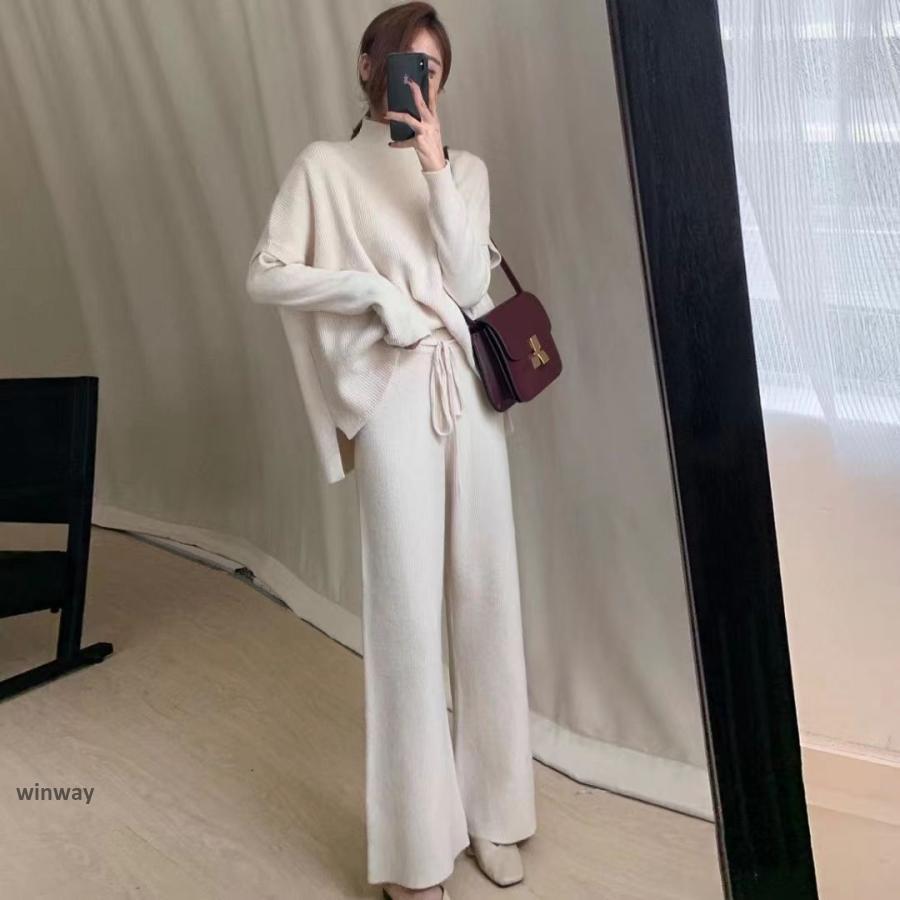 セットアップ 上下セット レディース 3点セット パンツセット ニット 秋 春 冬 ベスト セットアップ 上下セット レディース 3点セット パンツセット ニット 秋 春 冬 ベスト