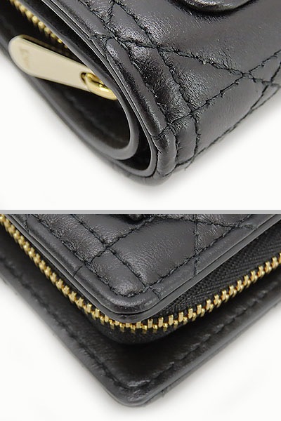 超美品クリスチャンディオールレディディオールカナージュマイディオールディタニーウォレット二つ折り財布ブラック 超美品クリスチャンディオールレディディオールカナージュマイディオールディタニーウォレット二つ折り財布ブラック