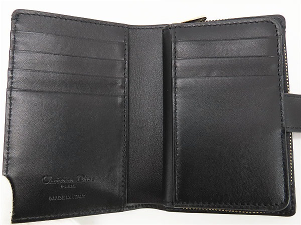 超美品クリスチャンディオールレディディオールカナージュマイディオールディタニーウォレット二つ折り財布ブラック 超美品クリスチャンディオールレディディオールカナージュマイディオールディタニーウォレット二つ折り財布ブラック