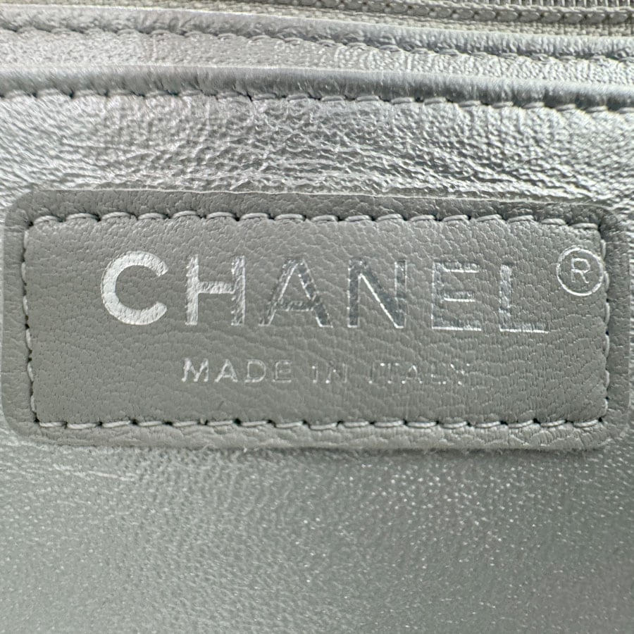 シャネル CHANEL ショルダーバッグ マトラッセ キャビアスキンレザー シルバー レディース z3224