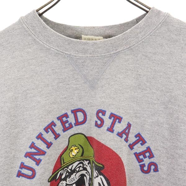 80s USA製 ヴィンテージ USMC 長袖 トレーナー S グレー系 裏起毛 スウェット メンズ 80s USA製 ヴィンテージ USMC 長袖 トレーナー S グレー系 裏起毛 スウェット メンズ