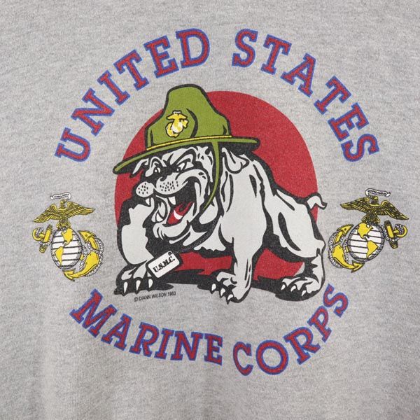 80s USA製 ヴィンテージ USMC 長袖 トレーナー S グレー系 裏起毛 スウェット メンズ 80s USA製 ヴィンテージ USMC 長袖 トレーナー S グレー系 裏起毛 スウェット メンズ