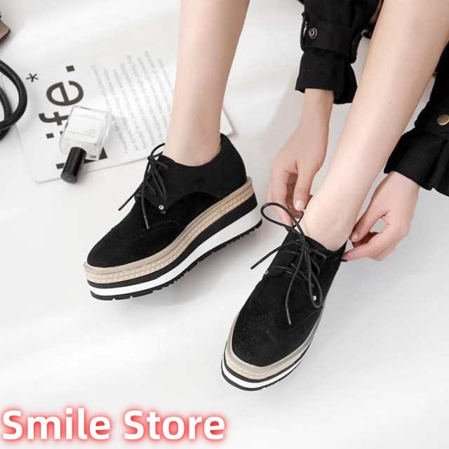韓国 通学 ウェッジソール 厚底 マット感 学生 厚底スニーカー 黒 オックスフォードシューズ レースアップ レディース オックスフォード ベージュ シューズ インヒールスニーカー 韓国 通学 ウェッジソール 厚底 マット感 学生 厚底スニーカー 黒 オックスフォードシューズ レースアップ レディース オックスフォード ベージュ シューズ インヒールスニーカー