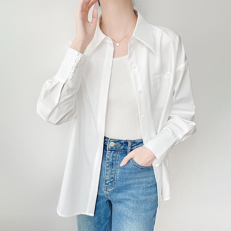 白 シフォンシャツ レディース 秋冬 カジュアル 万能 合わせやすい シャツ 通勤 トップス カジュアルシャツ 大人カジュアル 白 シフォンシャツ レディース 秋冬 カジュアル 万能 合わせやすい シャツ 通勤 トップス カジュアルシャツ 大人カジュアル
