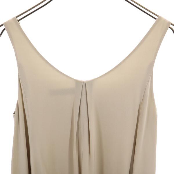 シルクブレンド ノースリーブ ワンピース 38 ベージュ レディース シルクブレンド ノースリーブ ワンピース 38 ベージュ レディース