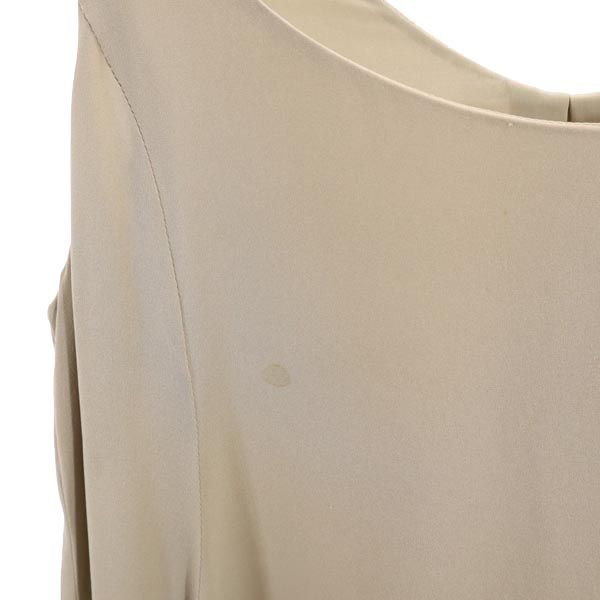 シルクブレンド ノースリーブ ワンピース 38 ベージュ レディース シルクブレンド ノースリーブ ワンピース 38 ベージュ レディース