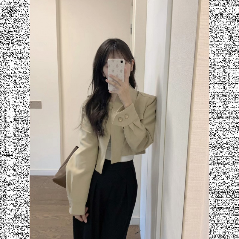 ハイエンドのカスタマイズ-小柄な方向けのショートカーディガンとジャケットを備えた春と秋の新作スーツと女性用トップスのフルセット