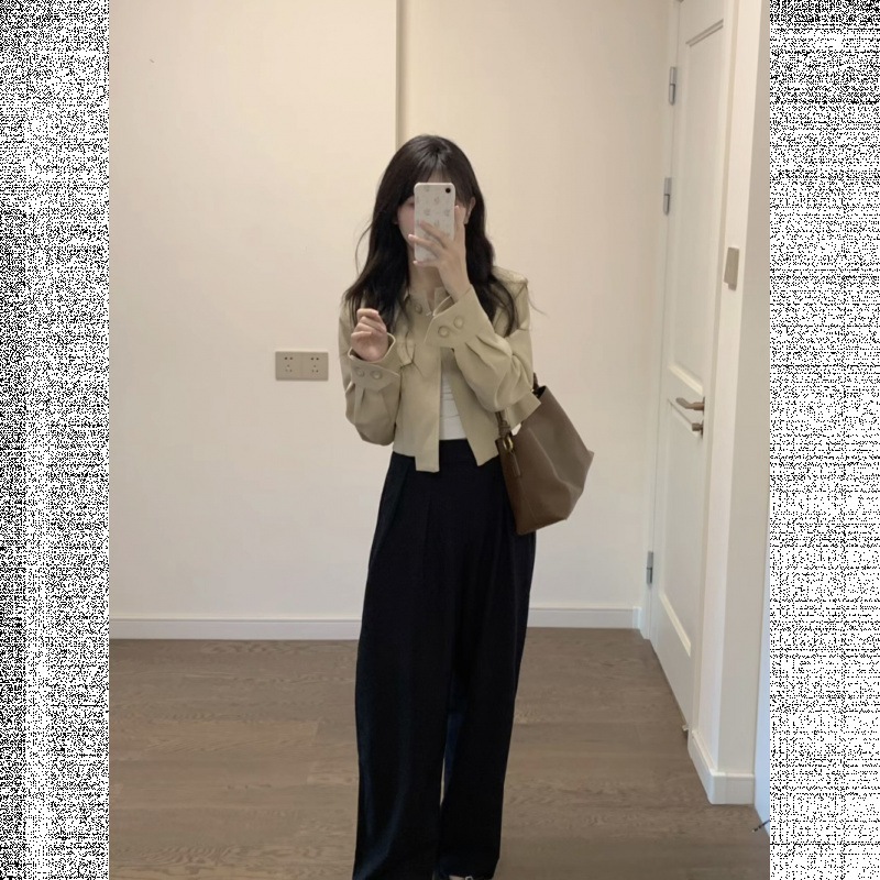 ハイエンドのカスタマイズ-小柄な方向けのショートカーディガンとジャケットを備えた春と秋の新作スーツと女性用トップスのフルセット