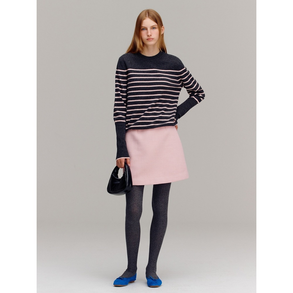 AND YOU エッセン Aラインミニスカート (Pink Purple) AND YOU エッセン Aラインミニスカート (Pink Purple)