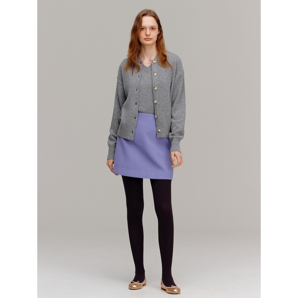 AND YOU エッセン Aラインミニスカート (Pink Purple) AND YOU エッセン Aラインミニスカート (Pink Purple)