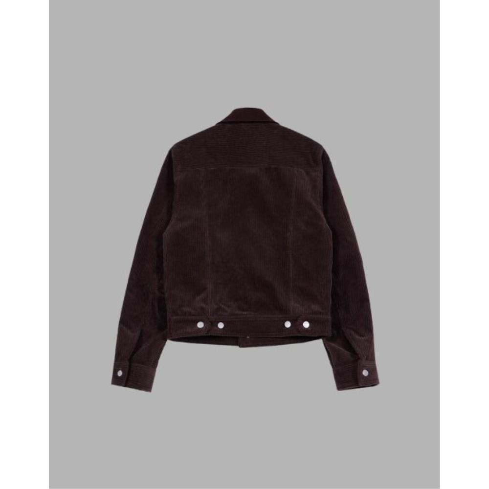 THE MUSEUM VISITOR CORDUROY SUEDE TRUCKER JACKET BROWN 1 THE MUSEUM VISITOR CORDUROY SUEDE TRUCKER JACKET BROWN 1