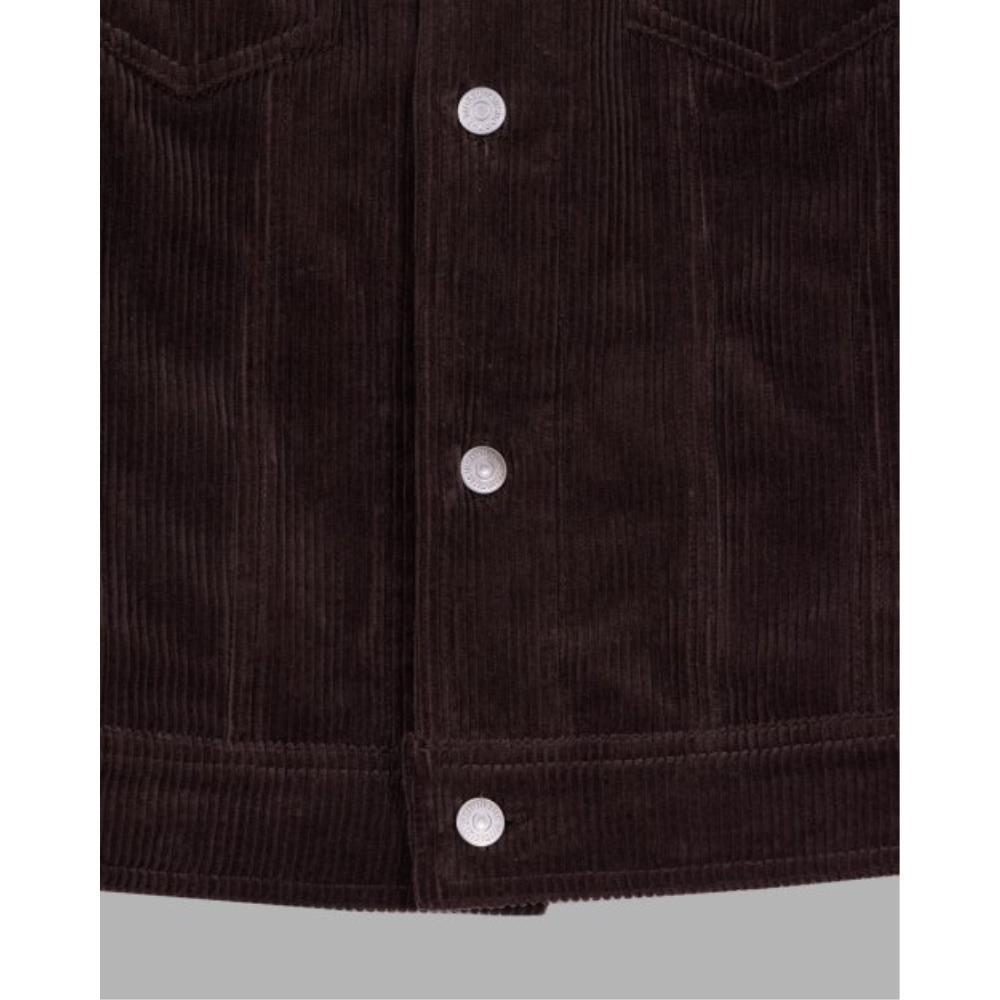 THE MUSEUM VISITOR CORDUROY SUEDE TRUCKER JACKET BROWN 1 THE MUSEUM VISITOR CORDUROY SUEDE TRUCKER JACKET BROWN 1