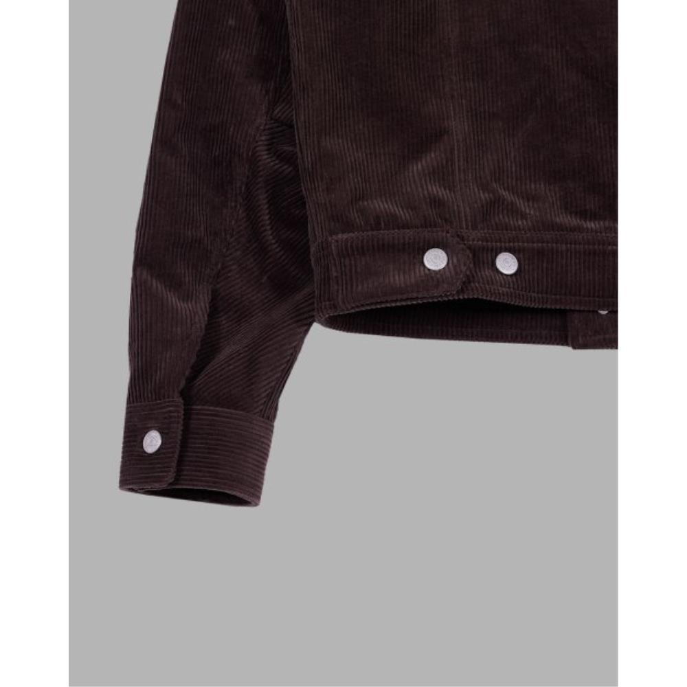 THE MUSEUM VISITOR CORDUROY SUEDE TRUCKER JACKET BROWN 1 THE MUSEUM VISITOR CORDUROY SUEDE TRUCKER JACKET BROWN 1