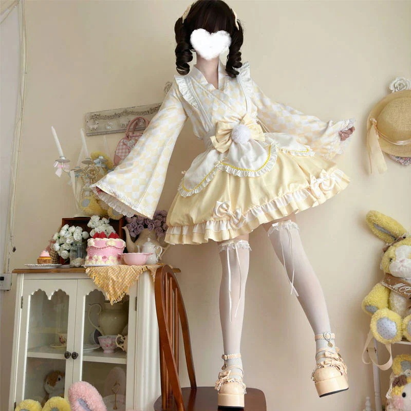 コスプレ ロリータ レディース デザインミルクプリン ロリータ 洋装かわいい 和風 メイド ワンピース 夏 ドレス ファッション