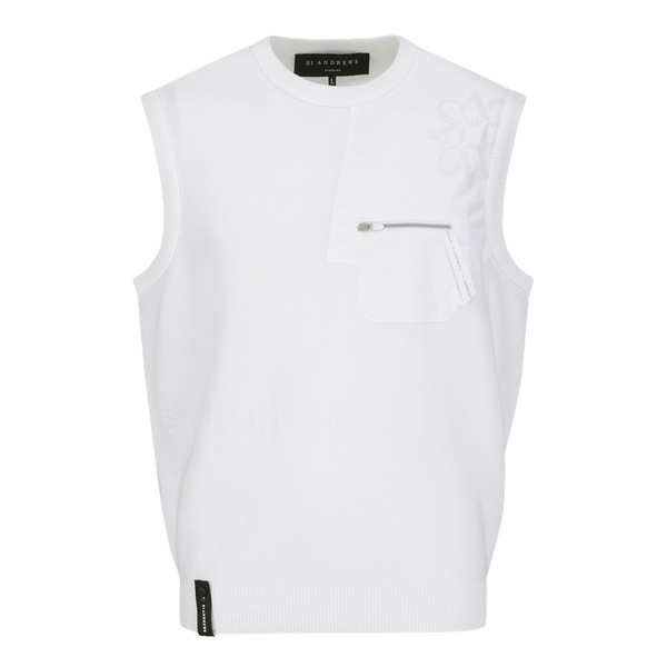 (St Andrews) メンズシンボルウーブンミックスニットベスト (St Andrews) メンズシンボルウーブンミックスニットベスト