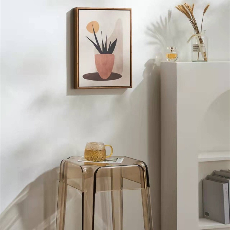 ハイスツール バースツール 椅子 チェア おしゃれ 65cm 75cm 背もたれなし キャスター無し 透明 クリア グレー アンバー