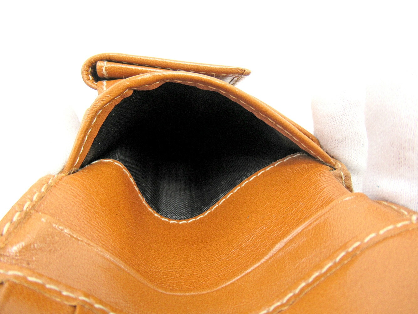 二つ折り財布 ペカン ベージュ ブラック レディース 中古 二つ折り財布 ペカン ベージュ ブラック レディース 中古