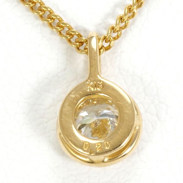 K18 18金 YG ネックレス ダイヤ 0.20 SI2 鑑別書 ジュエリー 中古 K18 18金 YG ネックレス ダイヤ 0.20 SI2 鑑別書 ジュエリー 中古