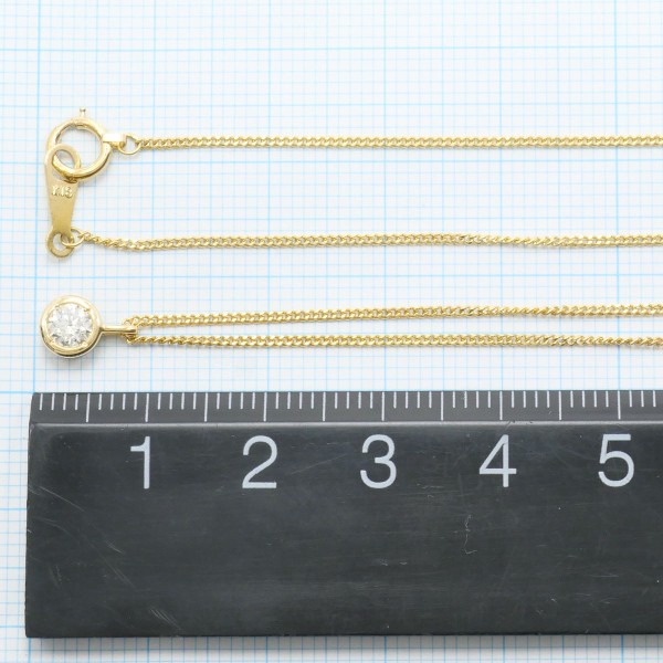 K18 18金 YG ネックレス ダイヤ 0.20 SI2 鑑別書 ジュエリー 中古 K18 18金 YG ネックレス ダイヤ 0.20 SI2 鑑別書 ジュエリー 中古