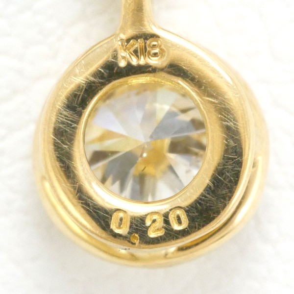 K18 18金 YG ネックレス ダイヤ 0.20 SI2 鑑別書 ジュエリー 中古 K18 18金 YG ネックレス ダイヤ 0.20 SI2 鑑別書 ジュエリー 中古
