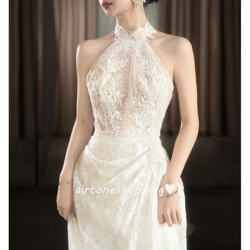 ウェディングドレス 二次会ドレス ホルターネック レース 白 ロングドレス ホワイト 結婚式ドレス 二次会 ウェディング ドレス レースドレス トレーンドレス Aライン 海外挙式 撮影 XS S M ウェディングドレス 二次会ドレス ホルターネック レース 白 ロングドレス ホワイト 結婚式ドレス 二次会 ウェディング ドレス レースドレス トレーンドレス Aライン 海外挙式 撮影 XS S M