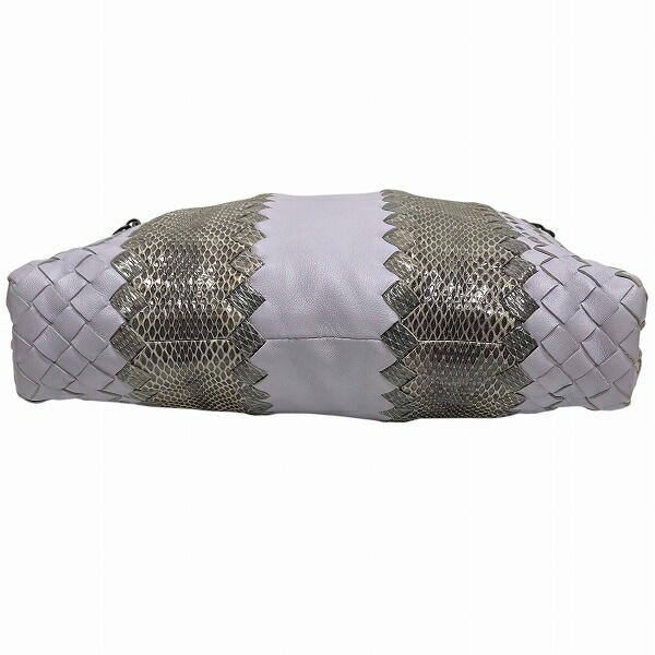 ボッテガ・ヴェネタ イントレチャート レザー パイソン バッグ ショルダーバッグ 【中古】 ボッテガ・ヴェネタ イントレチャート レザー パイソン バッグ ショルダーバッグ 【中古】