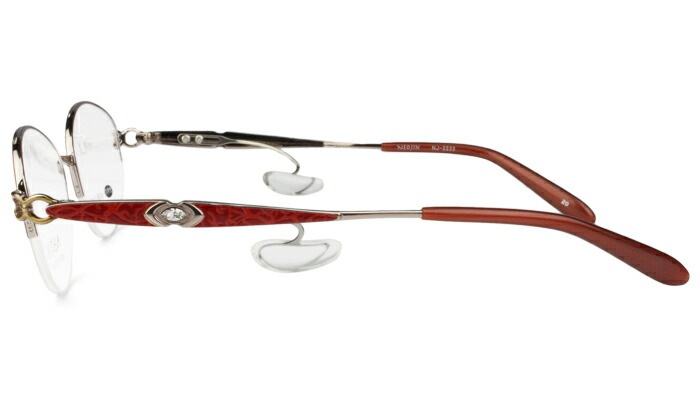 ネオジン NEOJIN nj2233 c.20 ピーチ ナイロール ハーフリム 鼻パッドなし メガネ サイドパッド ノーズパッドなし 眼鏡 めがね レディース ネオジン NEOJIN nj2233 c.20 ピーチ ナイロール ハーフリム 鼻パッドなし メガネ サイドパッド ノーズパッドなし 眼鏡 めがね レディース