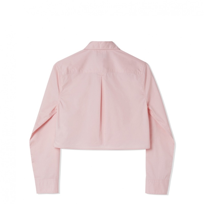 FALLETTフラワーポイントクロップシャツピンク