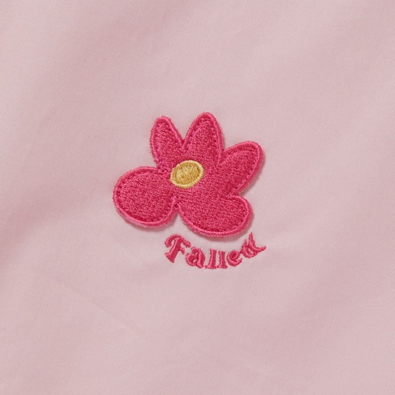 FALLETTフラワーポイントクロップシャツピンク