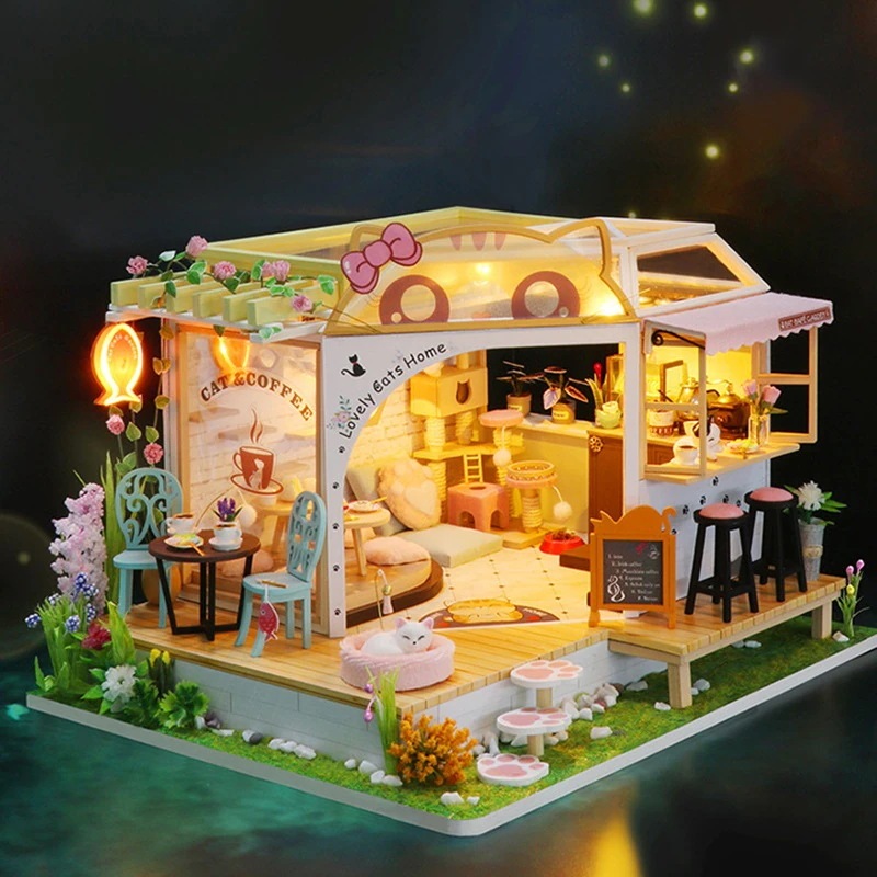 ドールハウス ミニチュアハウス 洋風 手作りキット DIY セット 風情のある シリーズ 初心者向け おもちゃ カバー クリスマス プレゼント ギフト 誕生日