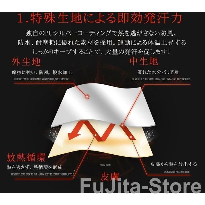 サウナスーツ メンズ 上下セット ダイエット トレーニング スポーツ ジムウェア プ ランニングウェア 減量着 強力発汗 スポーツウェア 部屋着