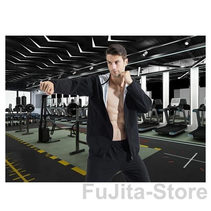 サウナスーツ メンズ 上下セット ダイエット トレーニング スポーツ ジムウェア プ ランニングウェア 減量着 強力発汗 スポーツウェア 部屋着