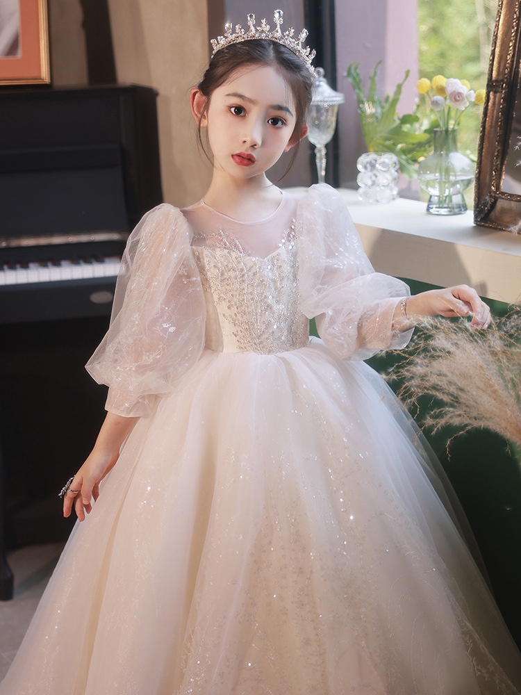 子供用ドレスフラワーガールプリンセスドレス2025ガールズバースデーホストピアノショーサマー 子供用ドレスフラワーガールプリンセスドレス2025ガールズバースデーホストピアノショーサマー