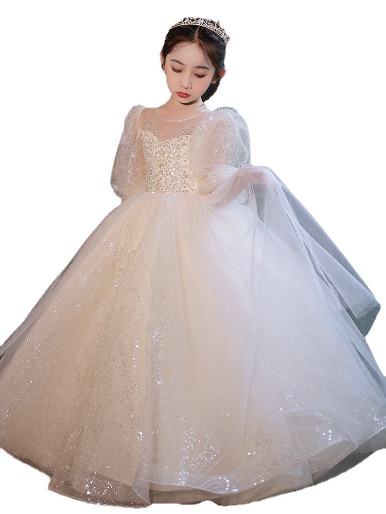 子供用ドレスフラワーガールプリンセスドレス2025ガールズバースデーホストピアノショーサマー 子供用ドレスフラワーガールプリンセスドレス2025ガールズバースデーホストピアノショーサマー