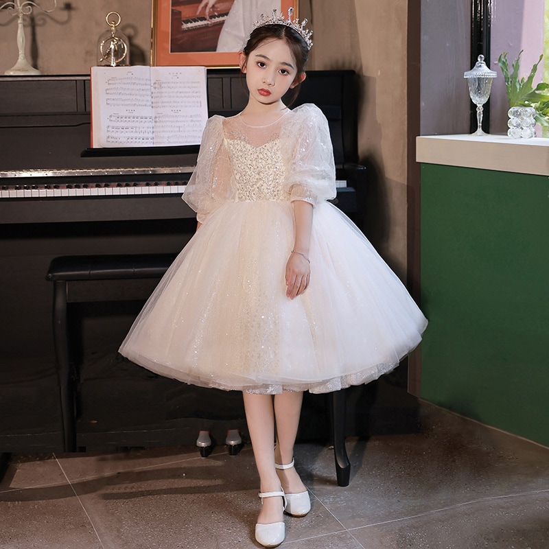 子供用ドレスフラワーガールプリンセスドレス2025ガールズバースデーホストピアノショーサマー 子供用ドレスフラワーガールプリンセスドレス2025ガールズバースデーホストピアノショーサマー