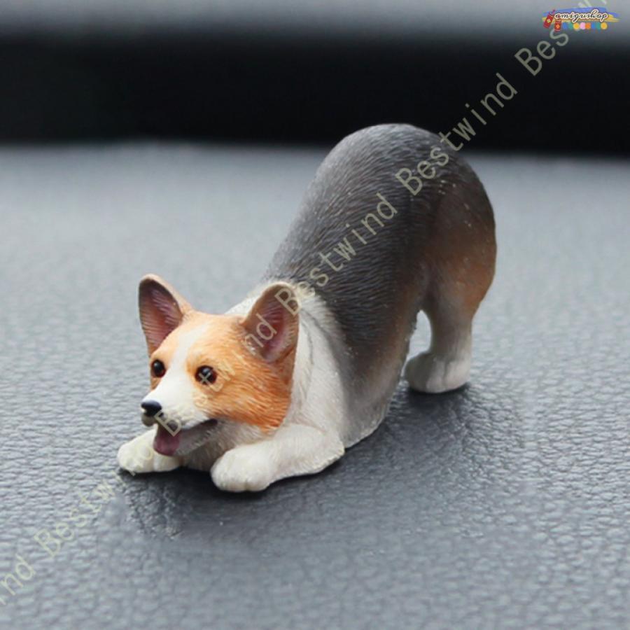 カーデコレーション 家の装飾 おきもの 可愛い 癒し 車内置物 アニマルオブジェ オーナメント 車飾り 車載用 本物そっくり犬 置物 3匹セット 可愛い 階段