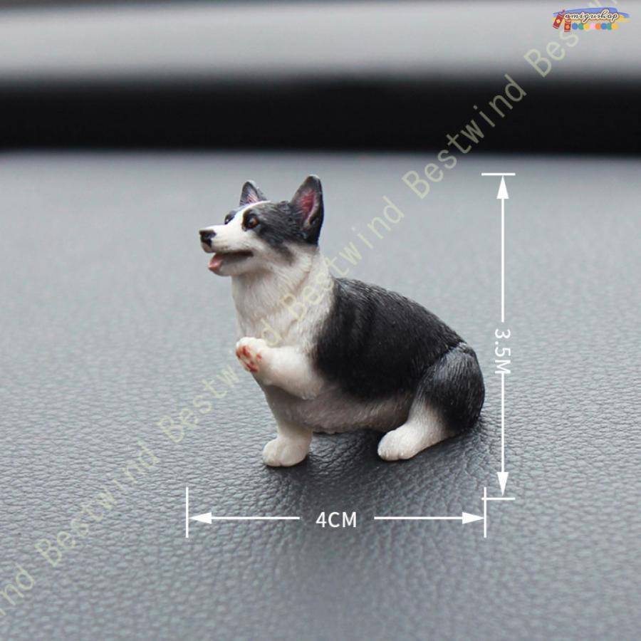 カーデコレーション 家の装飾 おきもの 可愛い 癒し 車内置物 アニマルオブジェ オーナメント 車飾り 車載用 本物そっくり犬 置物 3匹セット 可愛い 階段